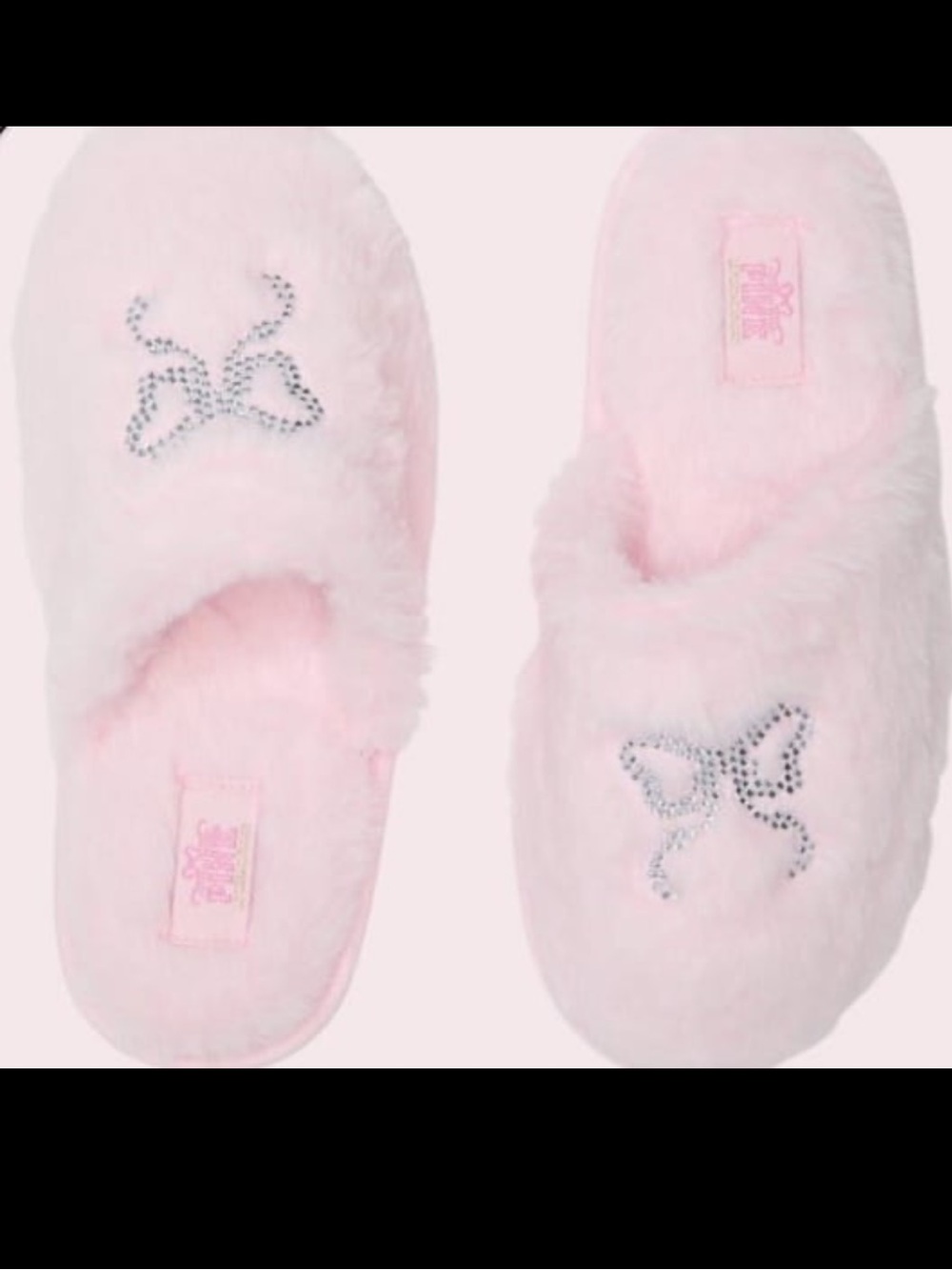 PINK × LoveShackFancy LG PINK TULIP with BLING BOW Closed-Toe Slippers